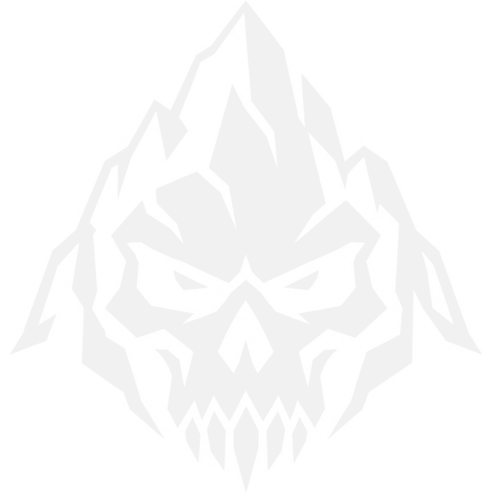 Emblema da Skullrock Gaming: caveira sobre a rocha